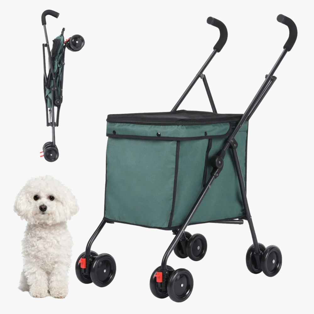 poussette-pour-chien-15-kg-vert