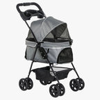 poussette-pour-chien-grise-vide