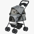 poussette-pour-chien-grise