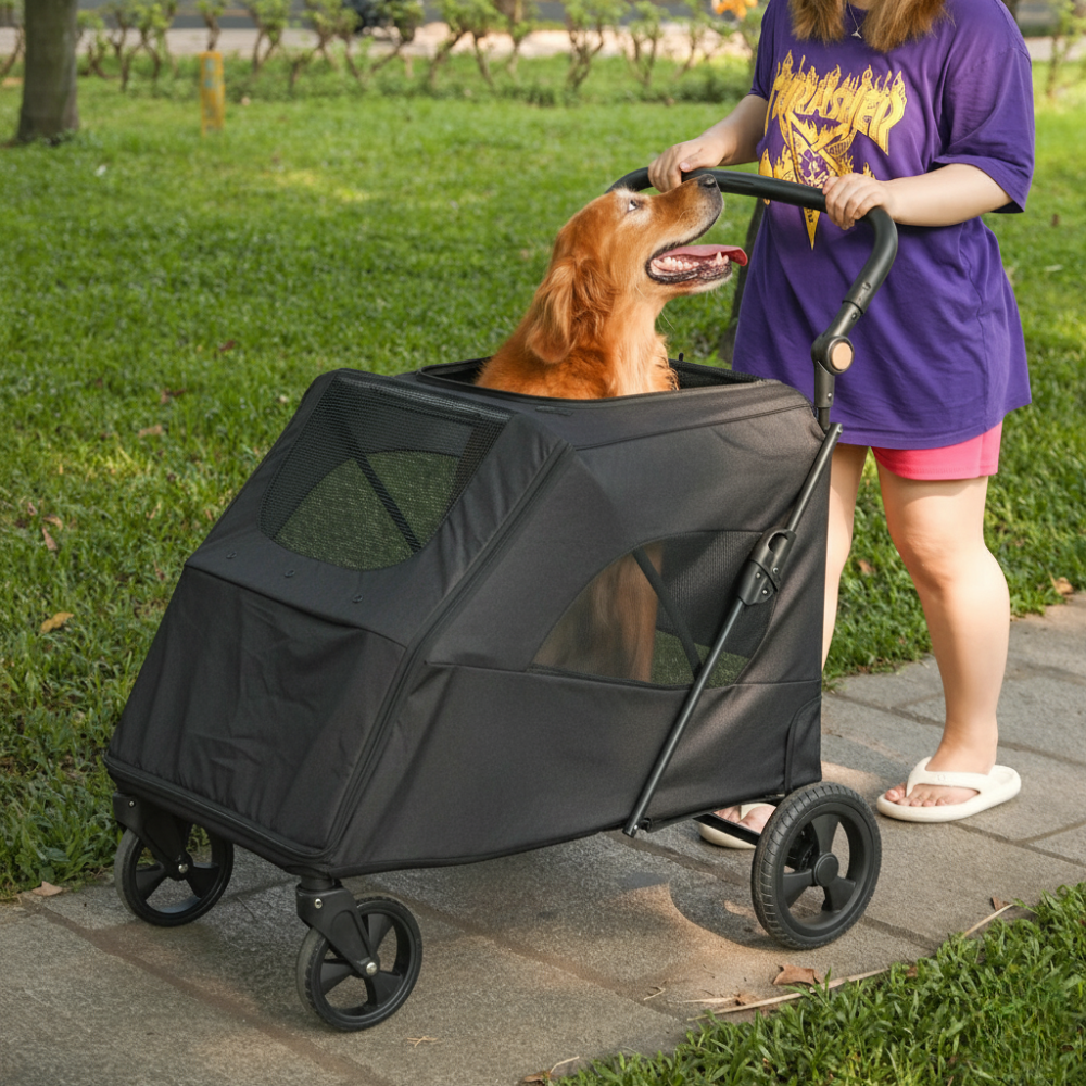 poussette-pour-grand-chien-noire-3