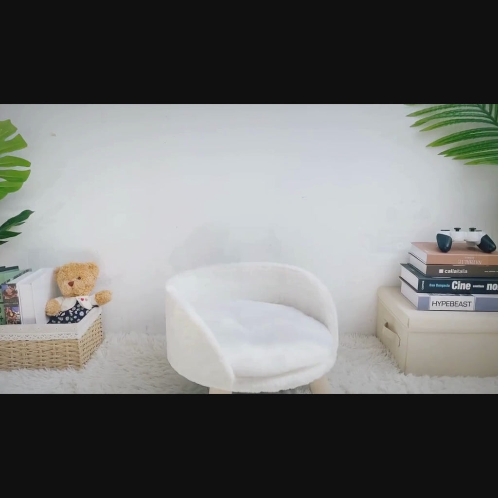 tabouret-pour-chien-blanc-video