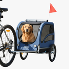 remorque-de-velo-pour-chien-bleue-attache