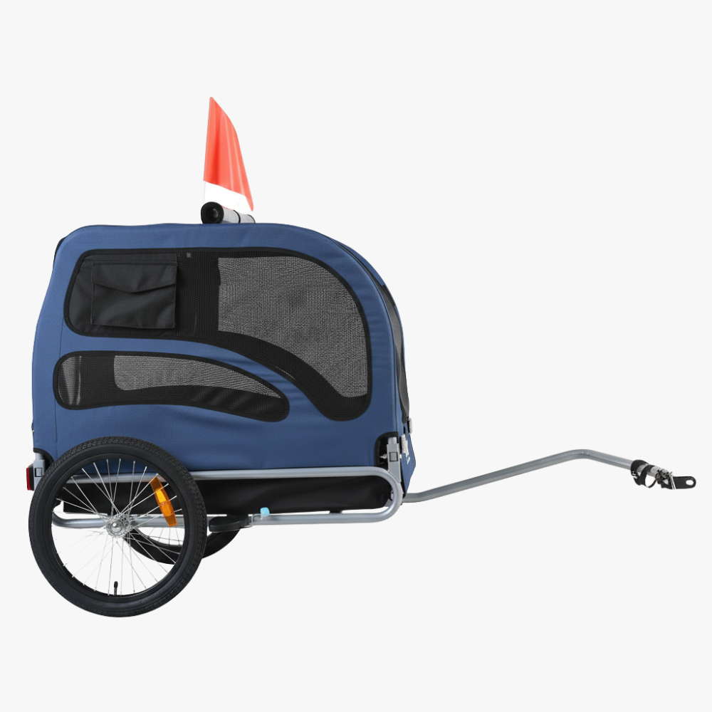 remorque-de-velo-pour-chien-bleue-cote