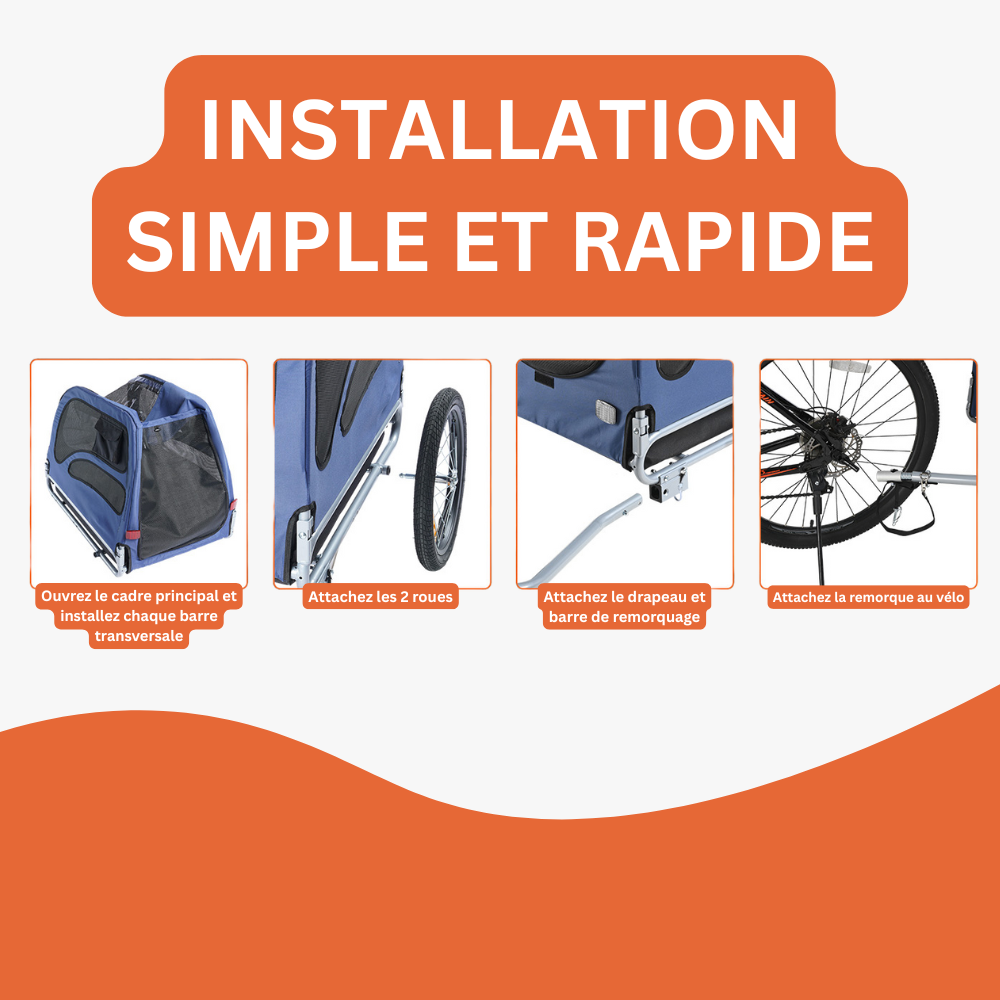 remorque-de-velo-pour-chien-bleue-installation