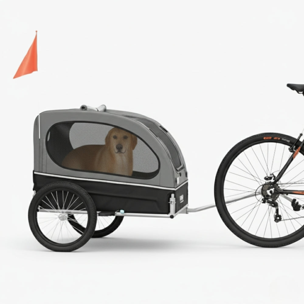 remorque-de-velo-pour-chien-grise-cote