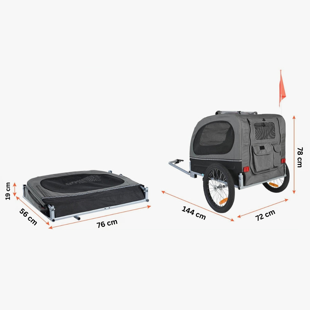 remorque-de-velo-pour-chien-grise-dimensions