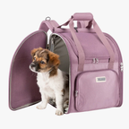 sac-a-dos-de-transport-pour-chien-violet-ouvert