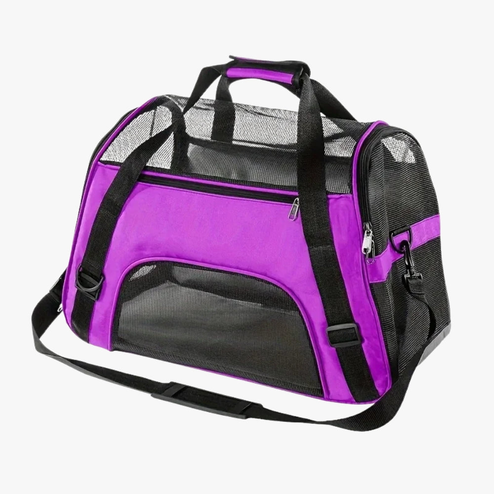 sac-de-transport-pour-chien-violet-vide