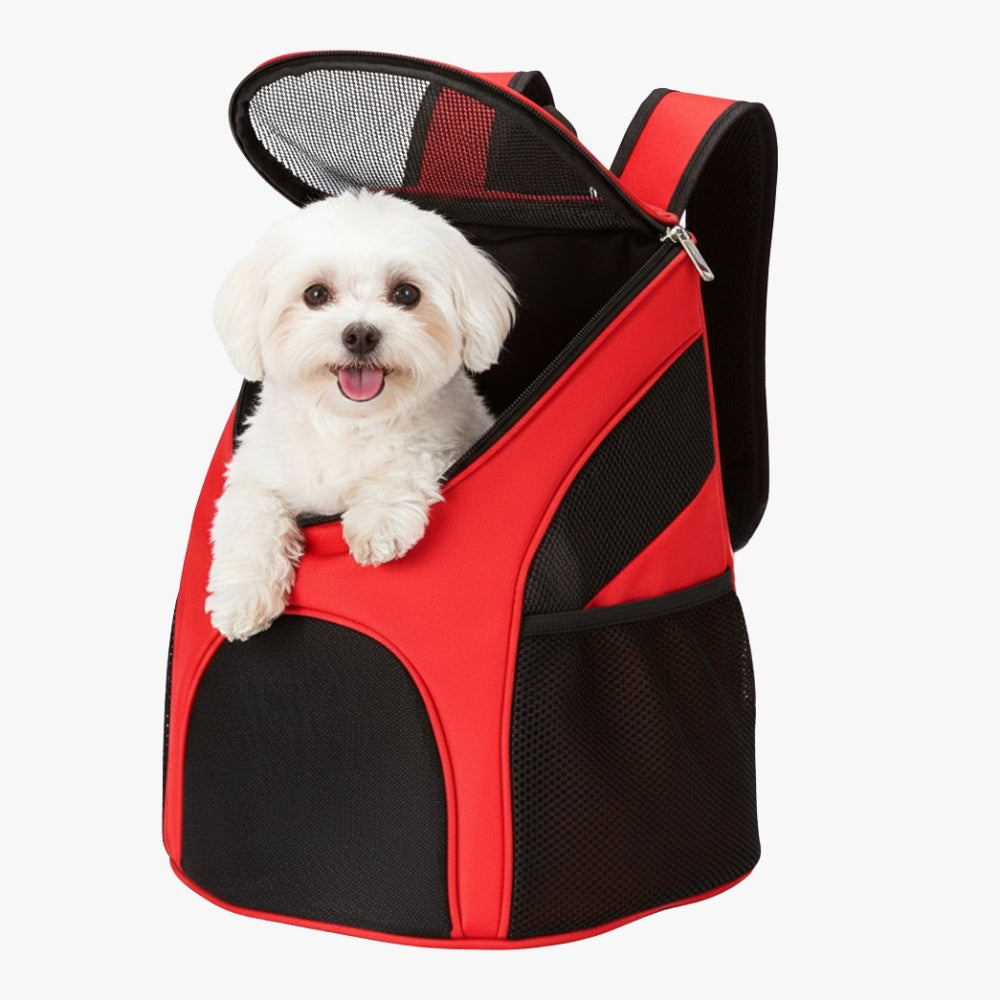 sac-dos-de-transport-pour-chien-rouge-ouvert