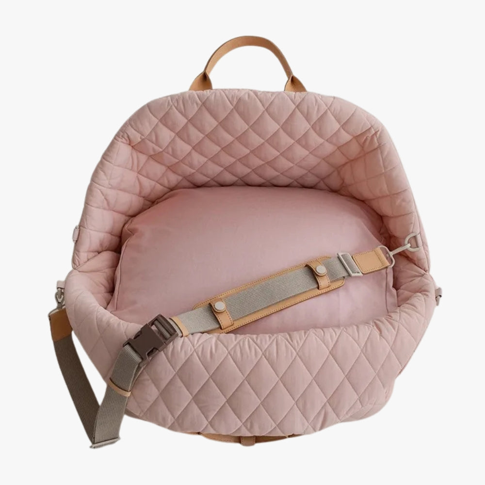 sac-main-pour-chien-impermeable-rose-dessus