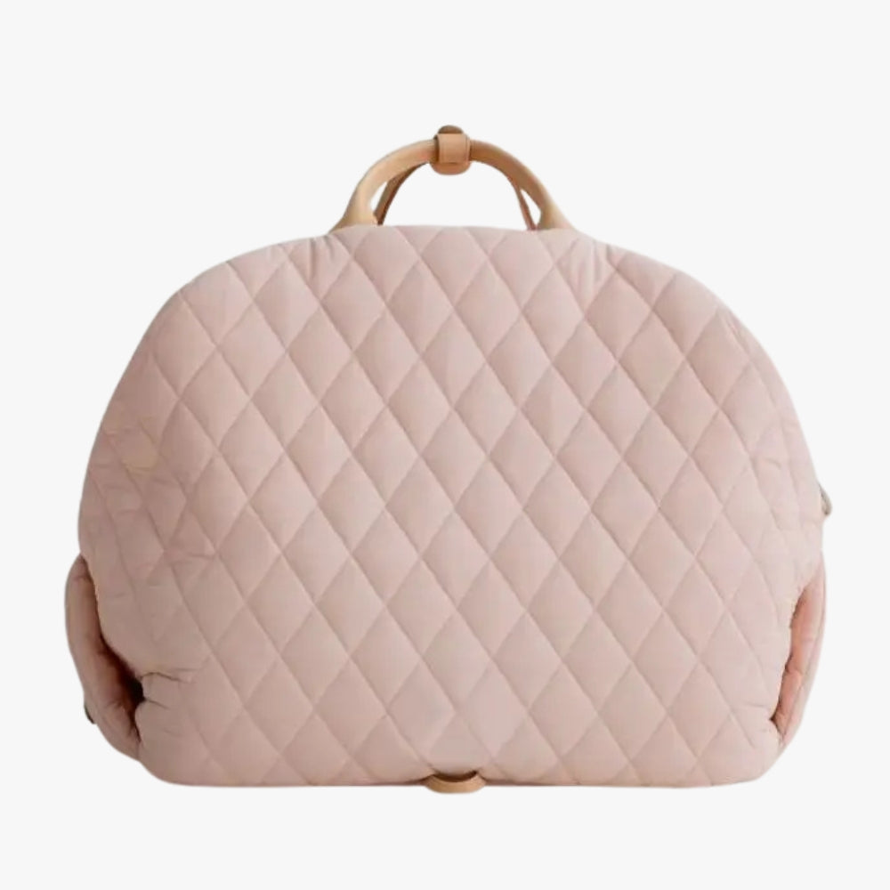 sac-main-pour-chien-impermeable-rose-vide