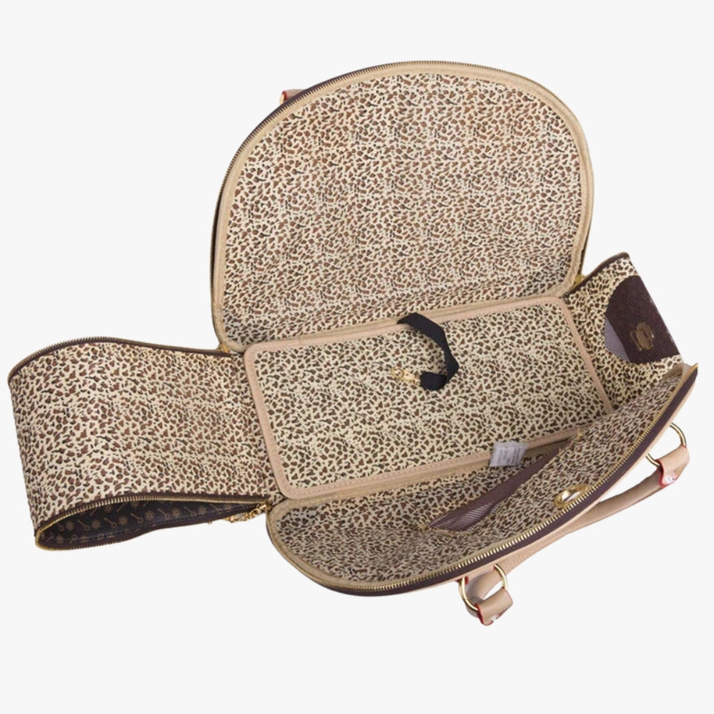 sac-main-pour-chien-motifs-marron-ouvert