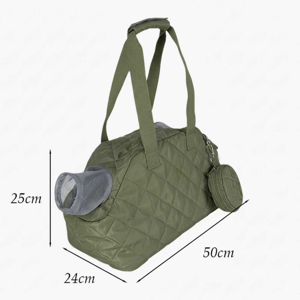 sac-main-pour-petit-chien-vert-militaire-dimensions