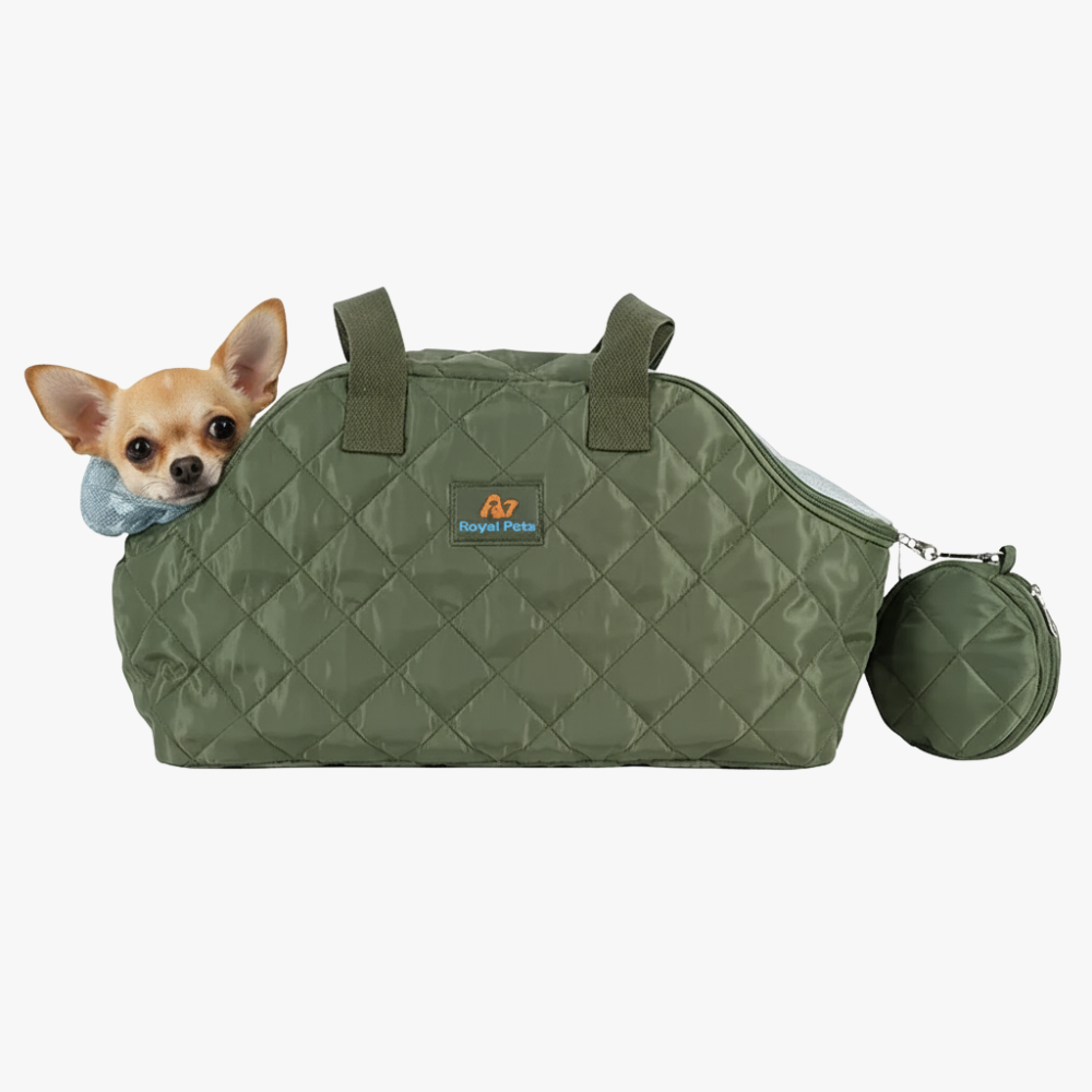 sac-main-pour-petit-chien-vert-militaire