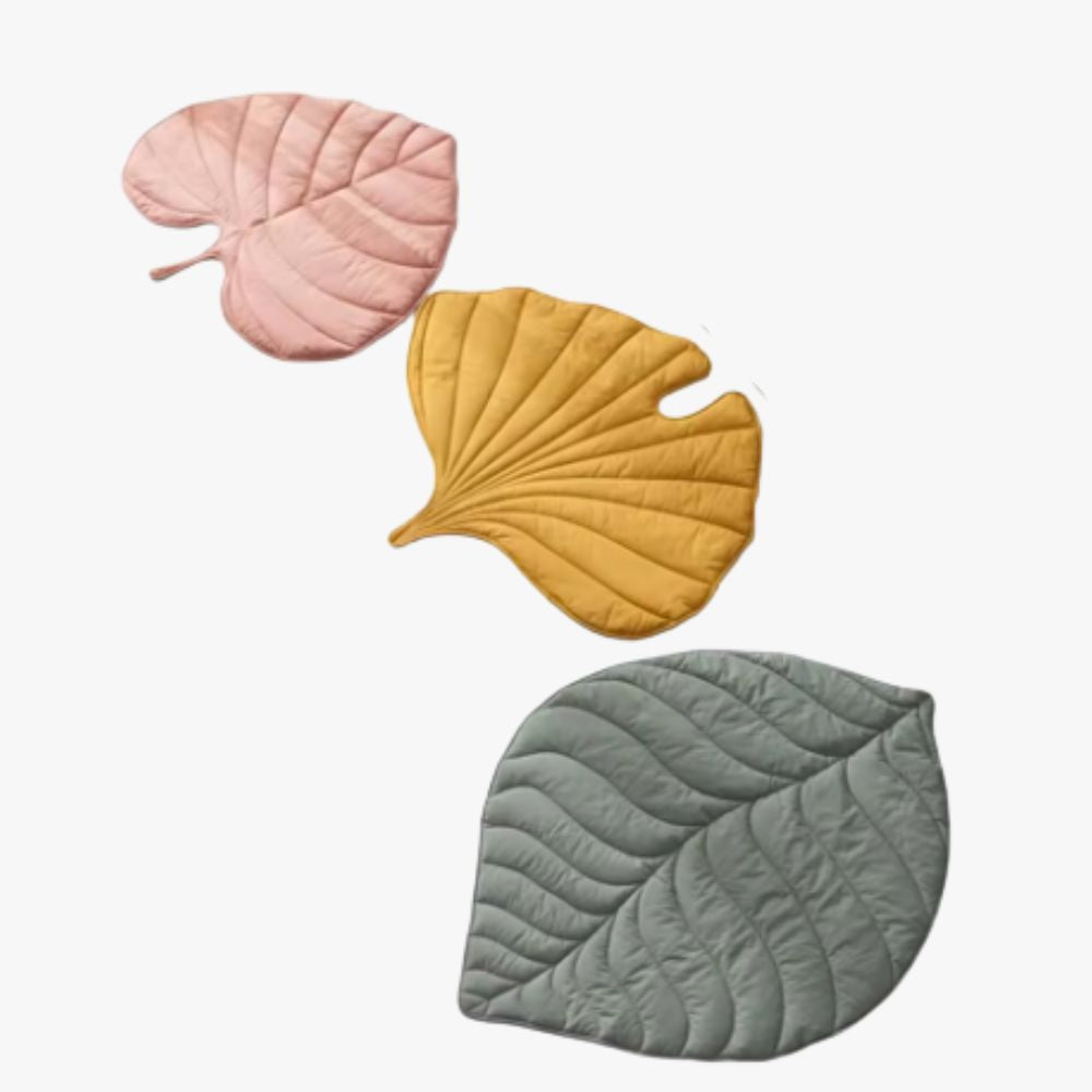 tapis-feuille-pour-chien-jaune-terracotta-vert