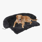 tapis-pour-chien-doux-noir-avec-rebord-fluffy