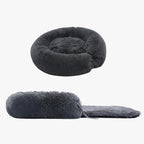 tapis-pour-chien-doux-noir-avec-rebord-plie