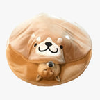 tapis-pour-chien-rond-avec-couverture-dessus