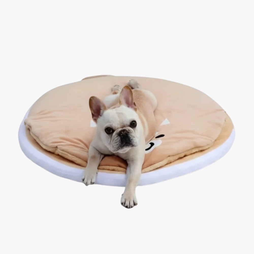 tapis-pour-chien-rond-avec-couverture-face