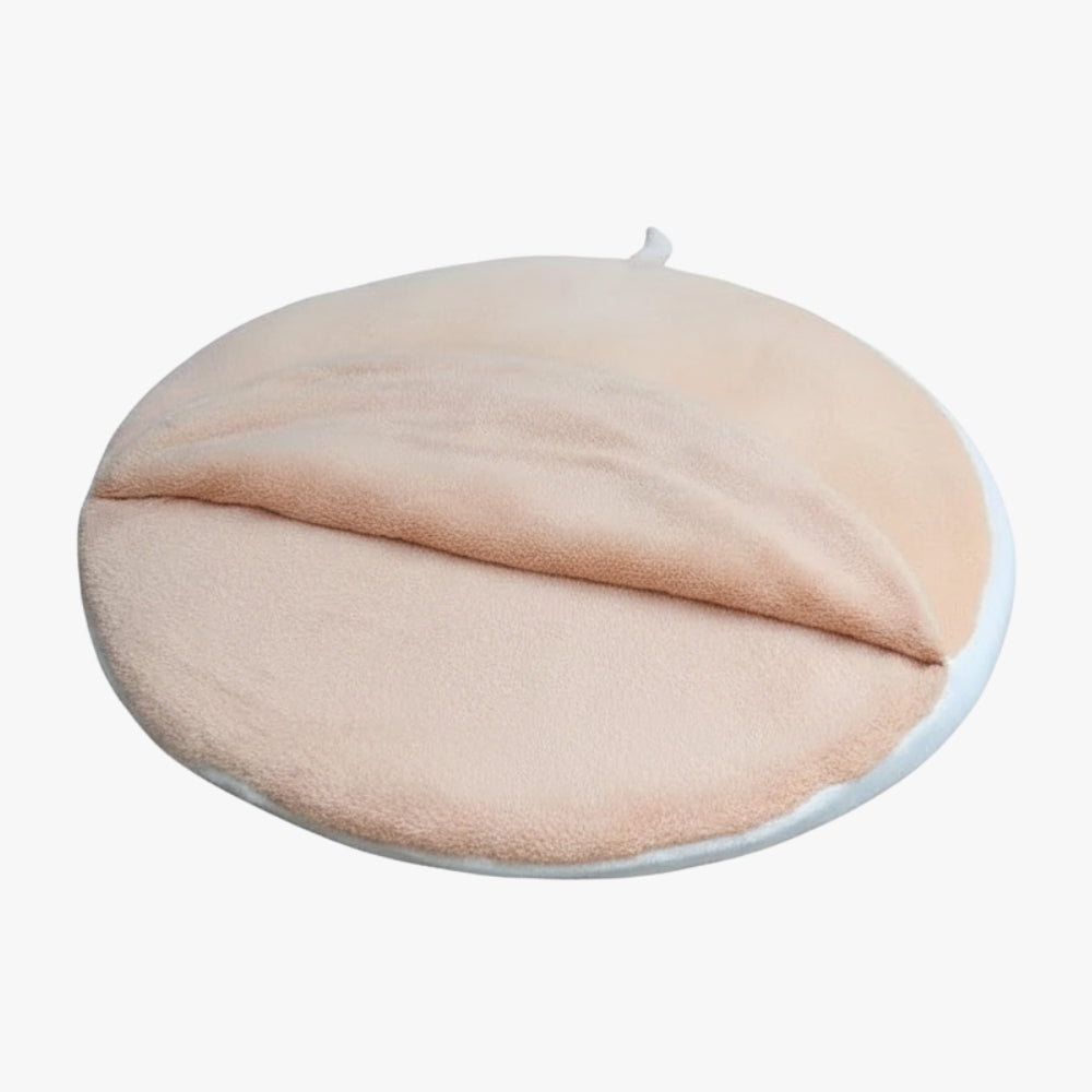 tapis-pour-chien-rond-avec-couverture-vide