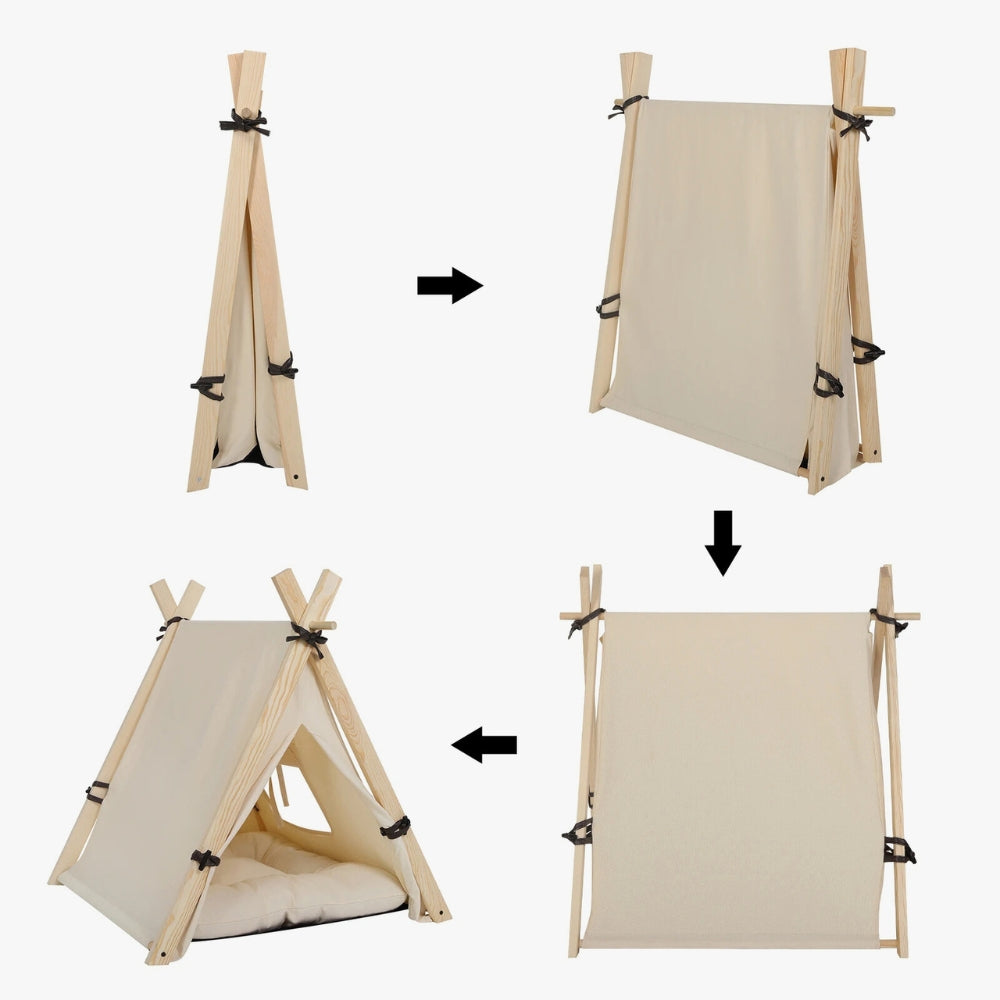 tente-interieur-pour-chien-beige-pliable