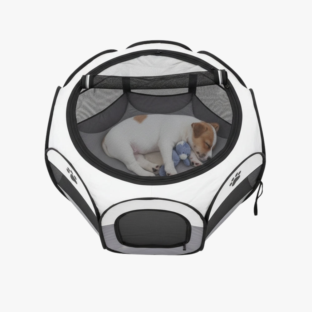 tente-pour-chien-pliable-beige-dessus