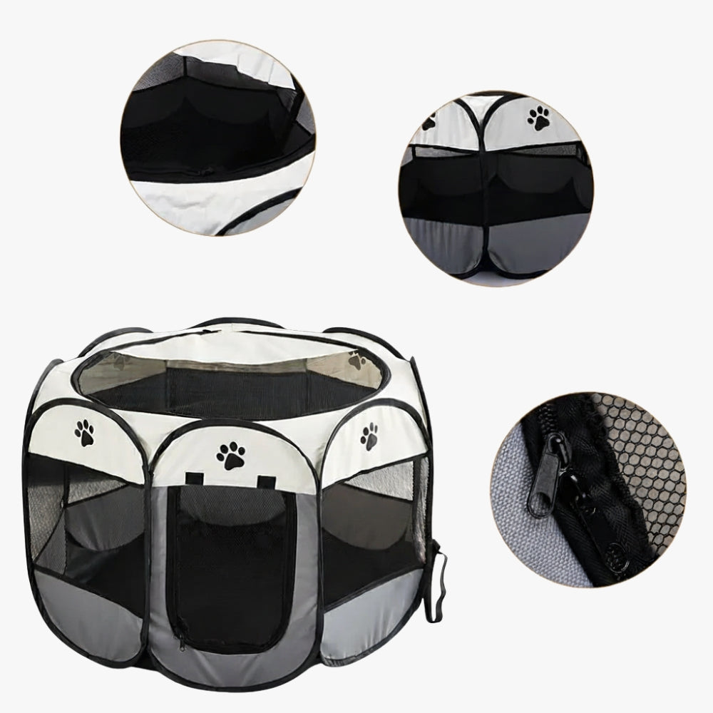 tente-pour-chien-pliable-gris-closeup