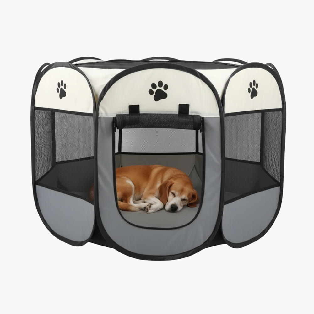 tente-pour-chien-pliable-gris