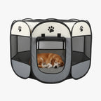 tente-pour-chien-pliable-gris