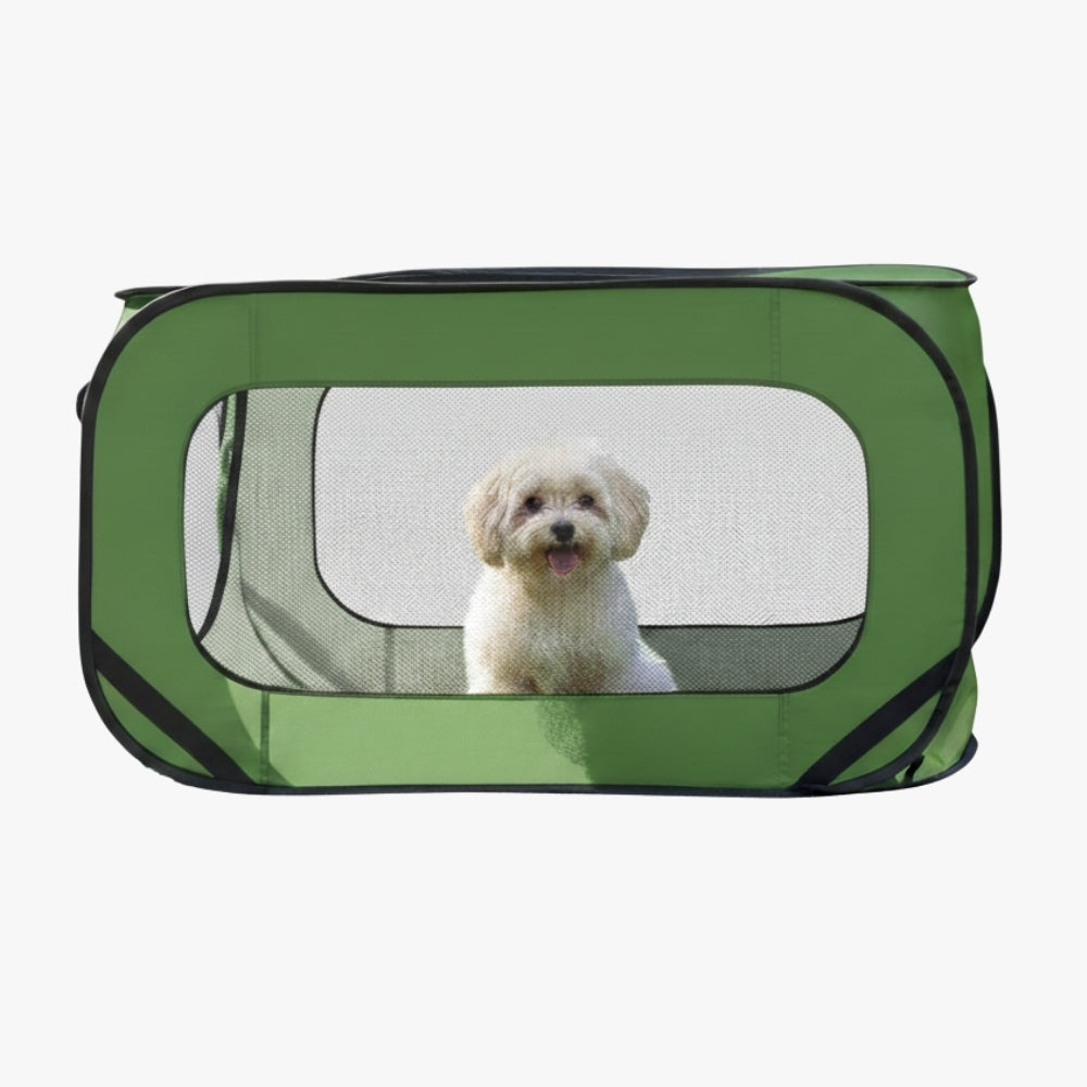 tente-pour-chien-pliable-rectangulaire-vert