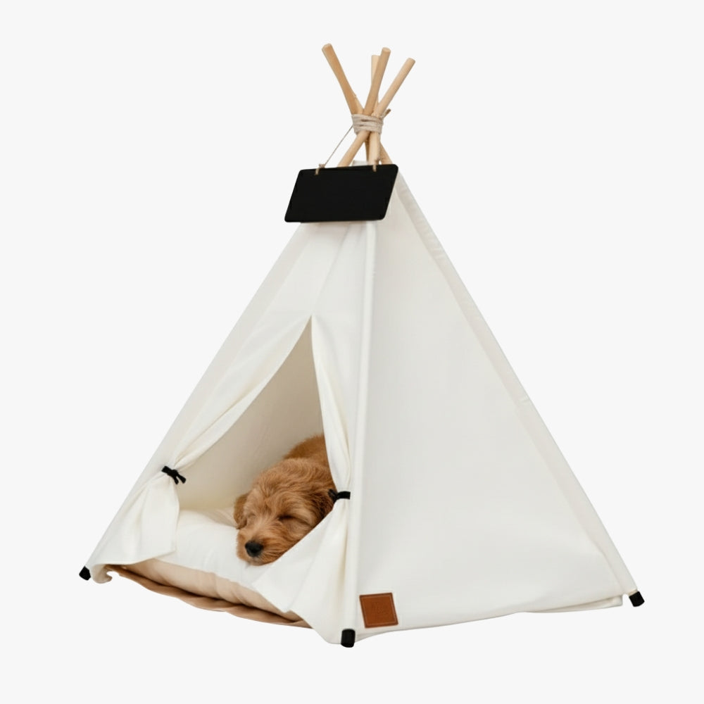tipi-pour-chien-blanc-profil