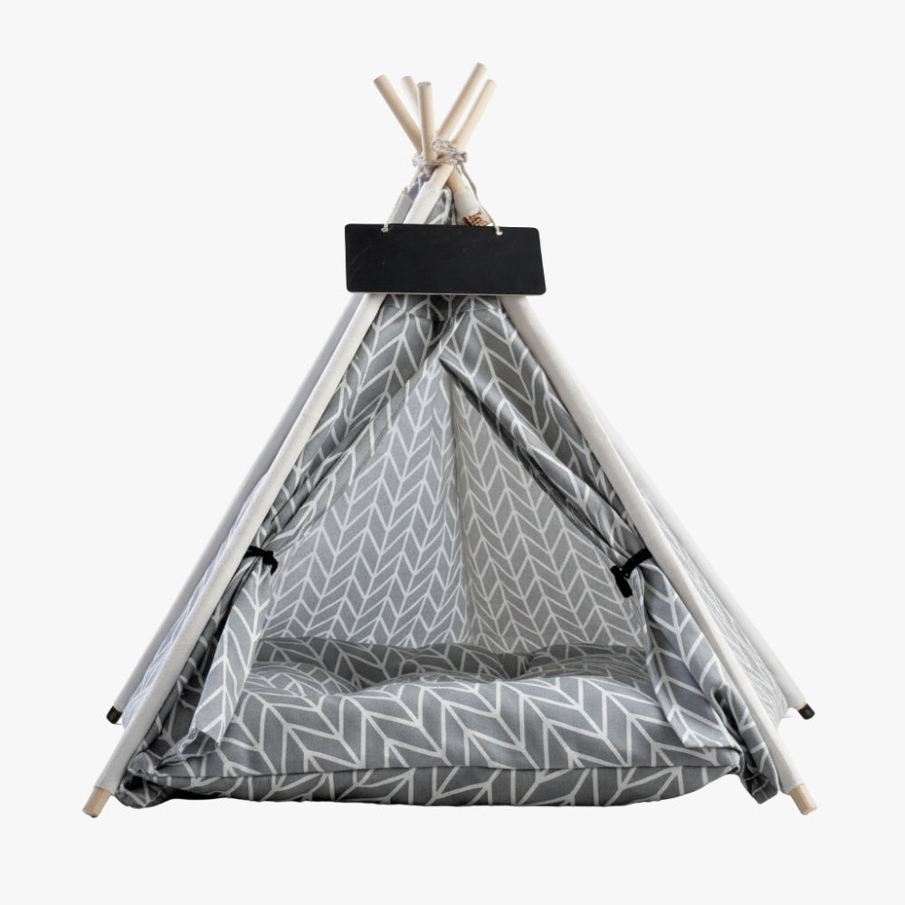 tipi-pour-chien-gris-face-carre