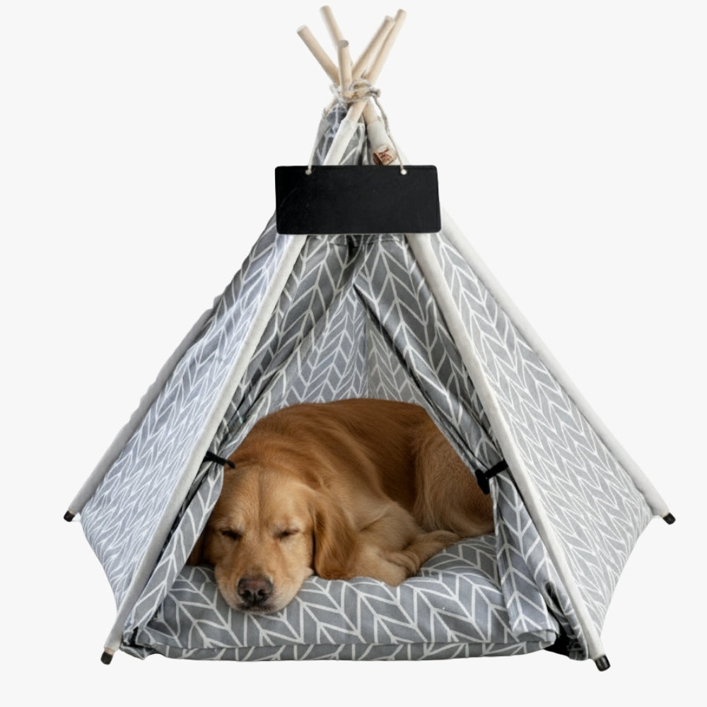 tipi-pour-chien-gris