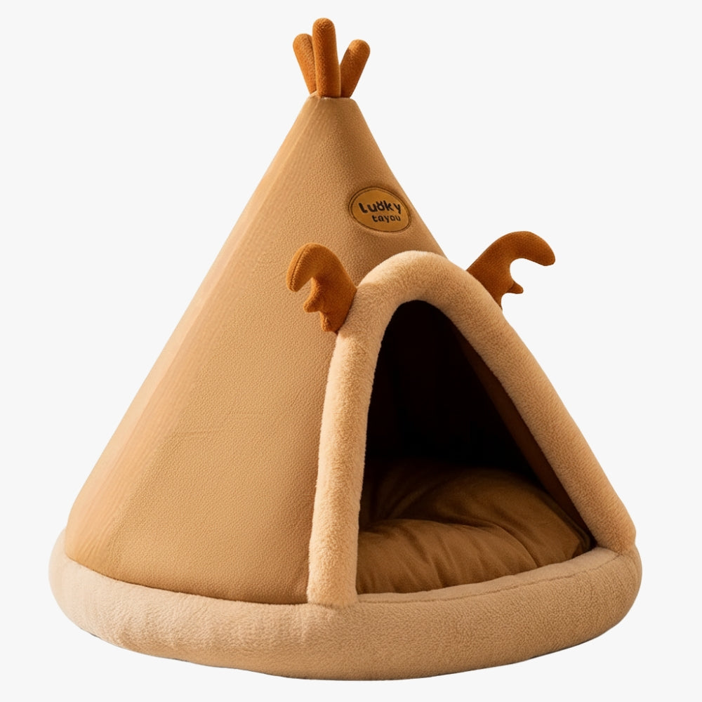 tipi-pour-chien-renne-marron-cote